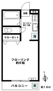 ハイツブラン【1階】の間取り