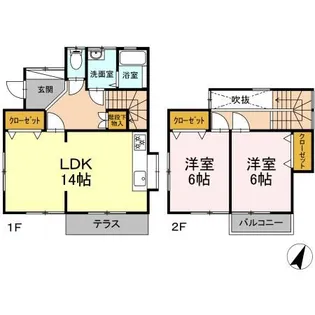 神奈川県横浜市青葉区大場町【一戸建】の間取り