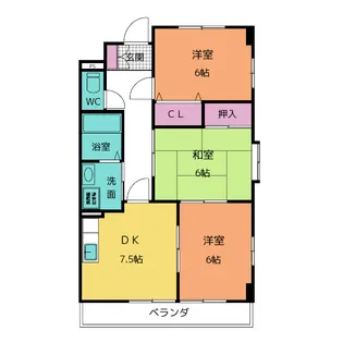 ジョワイユーメゾン【1階】の間取り