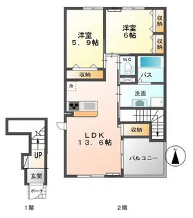 エクセルパレス【2階】の間取り