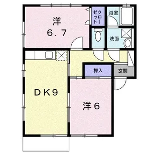 グリーンベル【1階】の間取り