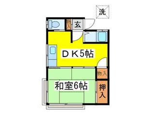 イワトハイツ【2階】の間取り