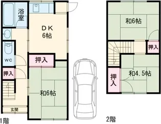 京都府京都市西京区御陵荒木町【一戸建】の間取り