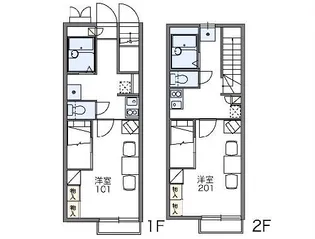 静岡県浜松市中央区大平台4【アパート】の間取り