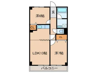 アパ-トメントカヤ田園調布【2階】の間取り