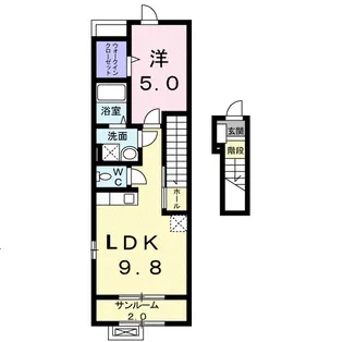 1LDKの間取り画像