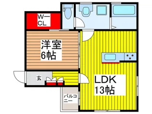ユニバーサルシティ鈴谷【3階】の間取り