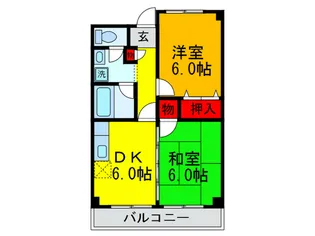 キャッスル東花園【4階】の間取り