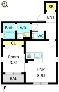 愛知県名古屋市北区西志賀町4【アパート】の間取り