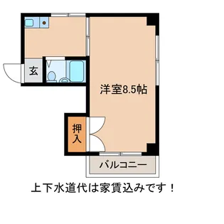 1Kの間取り画像