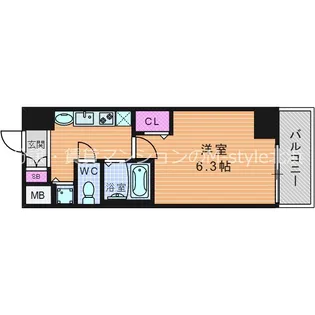 プレミアムコート天神橋エイト【3階】の間取り