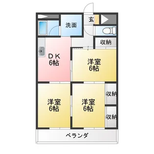 ピースフルハイツ【3階】の間取り