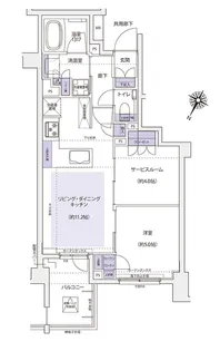 ケーディーエックスレジデンス横濱紅葉坂【5階】の間取り