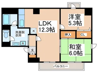 グランドパレス【7階】の間取り