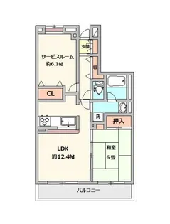 レーベンハイムグランツ武蔵浦和【2階】の間取り