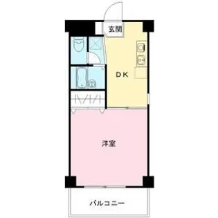 1DKの間取り画像