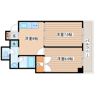 パストラル大和【6階】の間取り