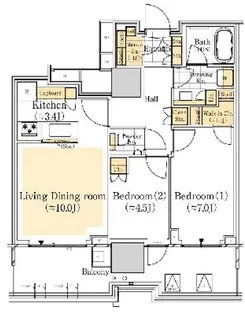 東京都中央区晴海5【マンション】の間取り