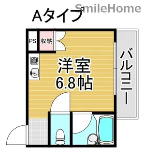 リバープラザ岸里【3階】の間取り