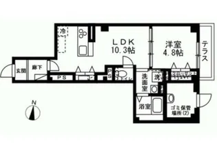 カーサ法恩寺橋【1階】の間取り