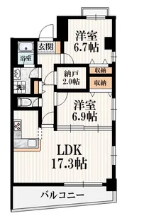 東京都昭島市中神町【マンション】の間取り