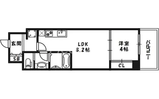 ブエナビスタ桜ノ宮イースト【1階】の間取り