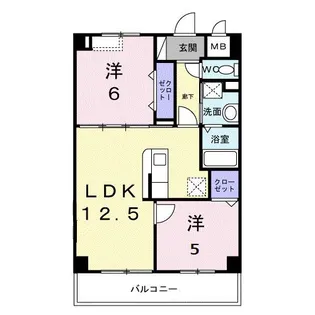 サウスブリーズ【3階】の間取り