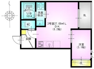 レガリスト ヴィゴール【2階】の間取り