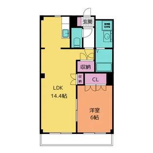 スカイコート【1階】の間取り