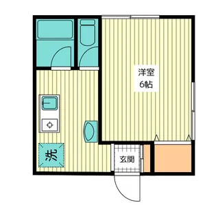 東京都大田区西蒲田6【アパート】の間取り