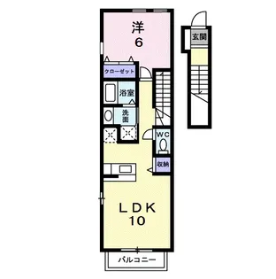 神奈川県南足柄市岩原【アパート】の間取り