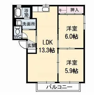 サンパティーク ロジュマン II【2階】の間取り