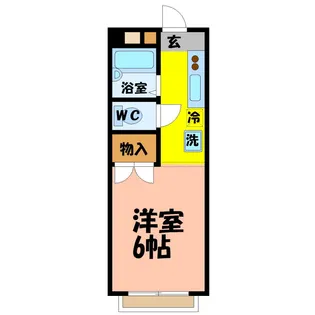 東京都調布市西つつじケ丘1【アパート】の間取り