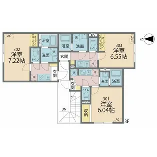 カインドネス厚木旭町II【1階】の間取り