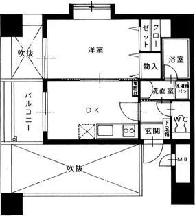 セントフォーラム平尾【6階】の間取り