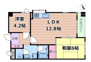 ノバカネイチ住吉【5階】の間取り