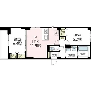 ニューグランデュールII【2階】の間取り