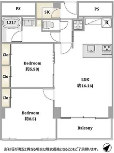 ニュー赤坂コーポラス【4階】の間取り