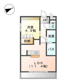 シャン グリシーヌ【2階】の間取り