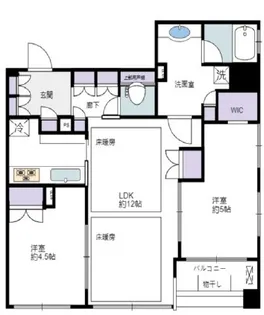 サンクレイドル御苑内藤町【5階】の間取り