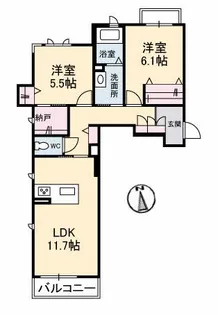 シャーメゾン リラフォート【3階】の間取り