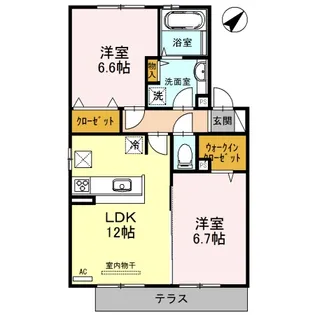 Canal寿【1階】の間取り