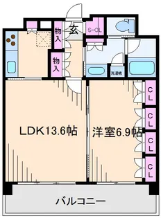 神奈川県横浜市港北区綱島東1【マンション】の間取り