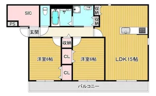 St.Polaris瓢箪山(セントポラリス)【2階】の間取り