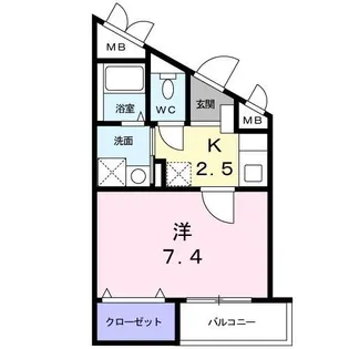 イル デュ ボヌール【3階】の間取り