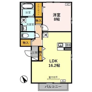 ロイヤルガーデン A棟【2階】の間取り