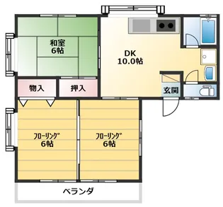 エスポワール中里【1階】の間取り