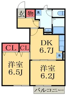 ベイサイド水草【1階】の間取り