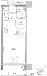 ファミールグラン銀座4丁目オーセンティア【7階】の間取り