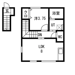 東仙台新築アパートウエスト【2階】の間取り